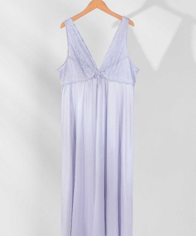 Nylon Mid-Calf Length Dress Sleepwear S35-NE2975