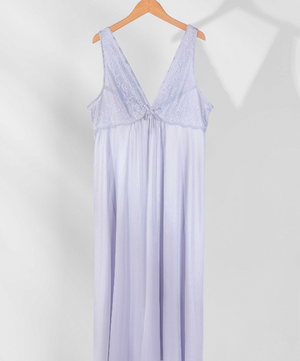 Nylon Knee Length Dress Sleepwear S35-NE2976