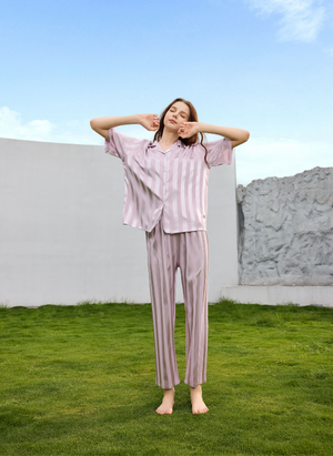 Jacquard Stripes Pajamas Set / Set Pijama Jalur Jacquard S35-PA2372