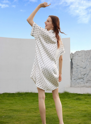Polka Charm Short Sleeves Dress / Gaun Lengan Pendek Polka Charm S35-NE3085