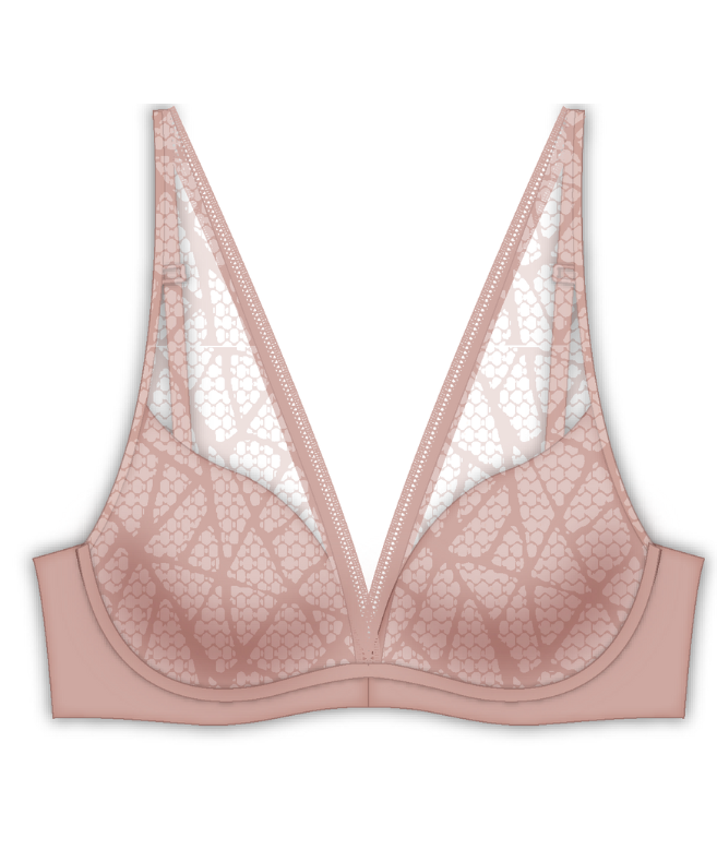 Lace Allure Wireless Plunge Bra / Bra Tanpa Wayar Renda Potongan Plunge Lace Allure S10-30124