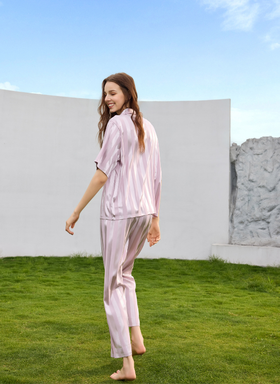 Jacquard Stripes Pajamas Set / Set Pijama Jalur Jacquard S35-PA2372