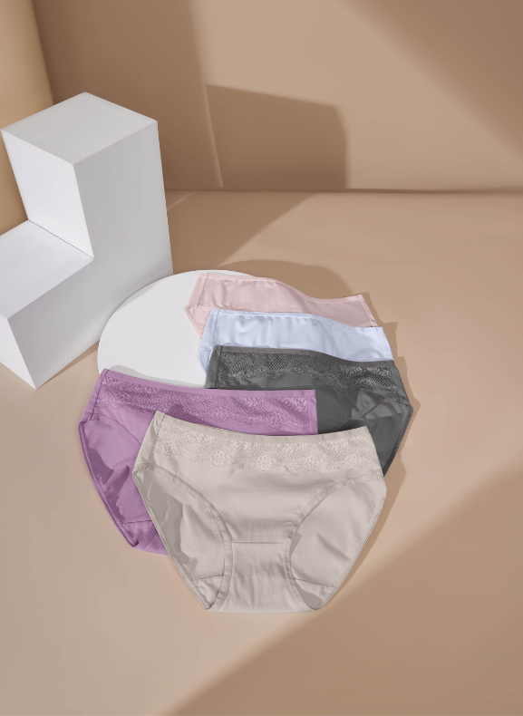 Lacey Comfort Cotton Midi Packaging Panty / Seluar Dalam Berbungkus Midi Kapas Lacey Comfort S25-073257