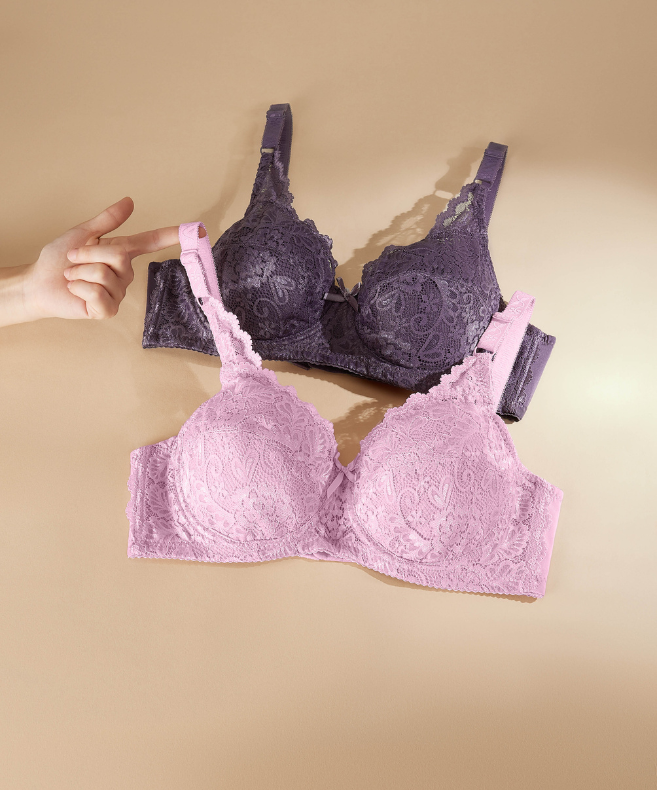 Charm Lace Wired Full Cup Lightly Padded Bra / Bra Berdawai Berlapik Nipis Liputan Penuh Charm Lace A11-30176