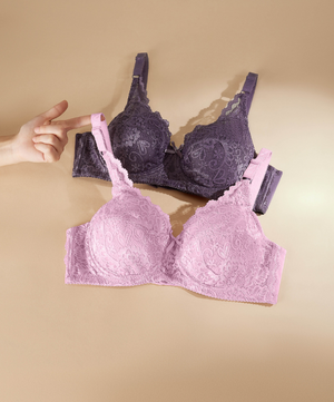 Charm Lace Wired Full Cup Lightly Padded Bra / Bra Berdawai Berlapik Nipis Liputan Penuh Charm Lace A11-30176