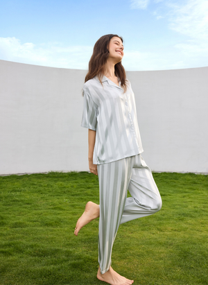 Jacquard Stripes Pajamas Set / Set Pijama Jalur Jacquard S35-PA2372