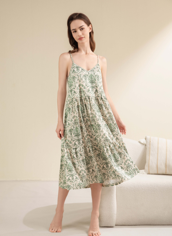 Botanical Secret Midi Cami Dress / Gaun Cami Midi Botanical Secret S35-NE3077