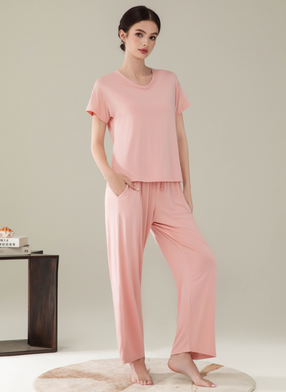 Cozy Lounge Bamboo Wellness Sleepwear Padded Boxy T-Shirt / Baju Tidur Bamboo Wellness Cozy Lounge Berlapik N31-CA3030