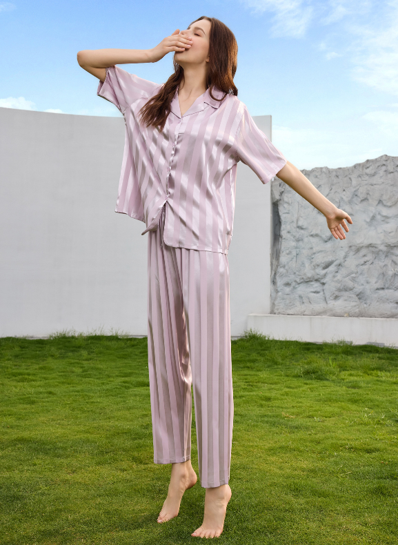 Jacquard Stripes Pajamas Set / Set Pijama Jalur Jacquard S35-PA2372
