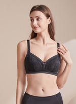 Lilac Beauty Wireless High Panel Bra / Bra Panel Tinggi Tanpa Wayar Lilac Beauty (A11-30084)