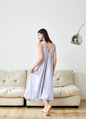 Nylon Mid-Calf Length Dress Sleepwear S35-NE2975
