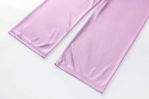 Nylon Long Pant Pajamas Set S35-PA2313